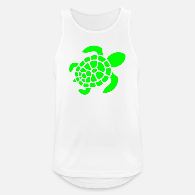 Turtle Logo Turtle Shell Pattern Icon - Men's Breathable Tank Top - white
