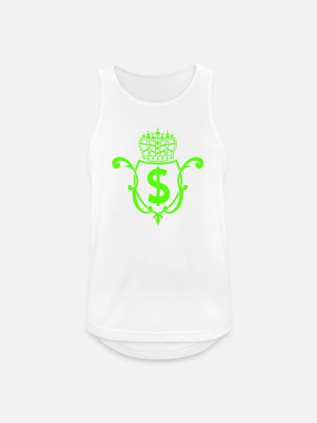 Krone Dollar Emblem - Männer Tank Top atmungsaktiv - Weiß