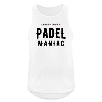 Padel-Maniac - Männer Tank Top atmungsaktiv - Weiß - Vorne - Nick (188cm)