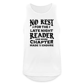 Keine Pause für den Late-Night-Leser - Männer Tank Top atmungsaktiv - Weiß - Vorne - Nick (188cm)