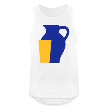 Bembel und Geripptes - Männer Tank Top atmungsaktiv - Weiß - Vorne - Nick (188cm)