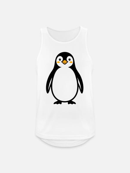 Pinguin - Männer Tank Top atmungsaktiv - Weiß