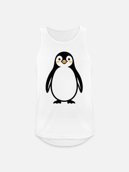 Pinguin - Männer Tank Top atmungsaktiv - Weiß