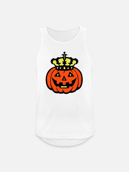 Halloween Pumpkin King Crown King Pumpkin Ruler - Men's Breathable Tank Top - white