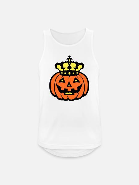 Halloween Pumpkin King Crown King Pumpkin Ruler - Men's Breathable Tank Top - white