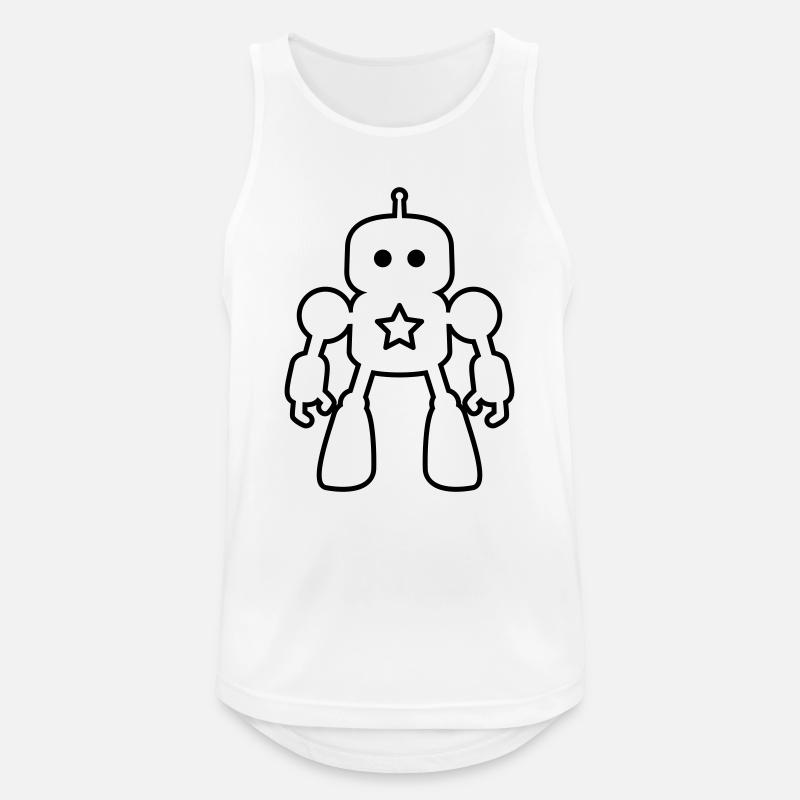 Robots – Artificial Intelligence Sci-Fi Design - Men's Breathable Tank Top - white