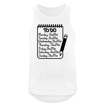 Every Day I’m Shufflin' – Party Electro Club - Débardeur respirant Homme - blanc - Devant - Nick (188cm)