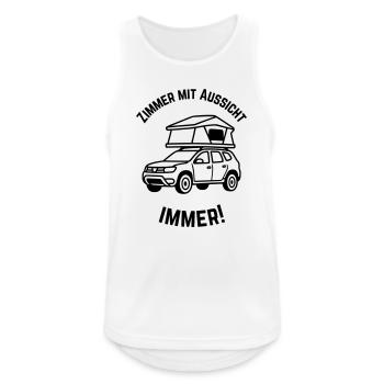 Dachzelt mit Aussicht - Männer Tank Top atmungsaktiv - Weiß - Vorne - Nick (188cm)