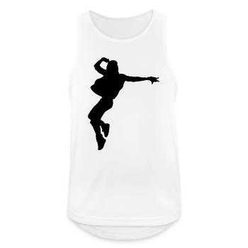 B-Girl Silhouette – Breakdance Style - Männer Tank Top atmungsaktiv - Weiß - Vorne - Nick (188cm)