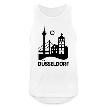 Silhouette de Düsseldorf - Débardeur respirant Homme - blanc - Devant - Nick (188cm)