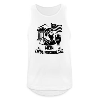 Favorite Greek fan shirt - Men's Breathable Tank Top - white - Front - Nick (188cm)