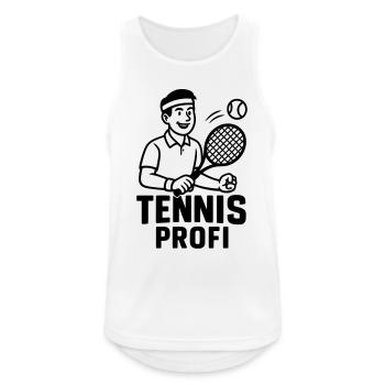 Tennis professionnel - Débardeur respirant Homme - blanc - Devant - Nick (188cm)