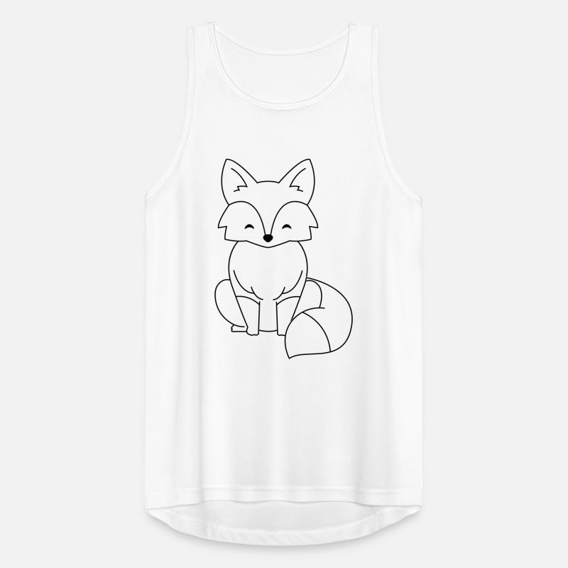 Comic Fox in Black Men's Breathable Tank Top