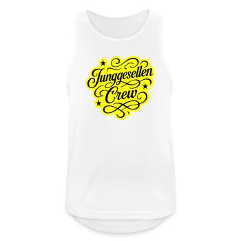 Junggesellen Crew - Männer Tank Top atmungsaktiv - Weiß - Vorne - Nick (188cm)