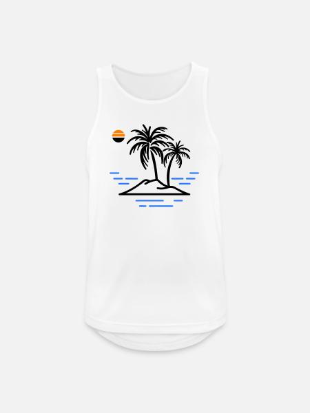 Île Palm - Débardeur respirant Homme - blanc