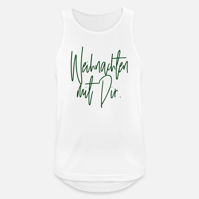 Weihnachten mit Dir Handschrift - Männer Tank Top atmungsaktiv - Weiß