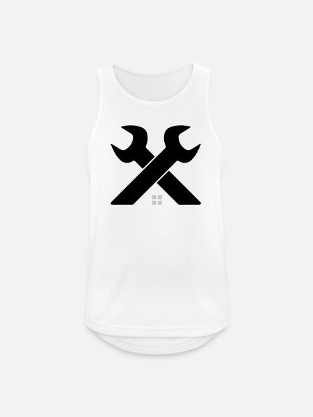 Home & Craft Logo – Wrench Crossed - Men's Breathable Tank Top - white