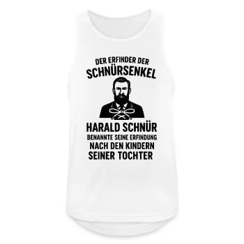 Schnürsenkel Erfinder Witziger Spruch - Männer Tank Top atmungsaktiv - Weiß - Vorne - Nick (188cm)