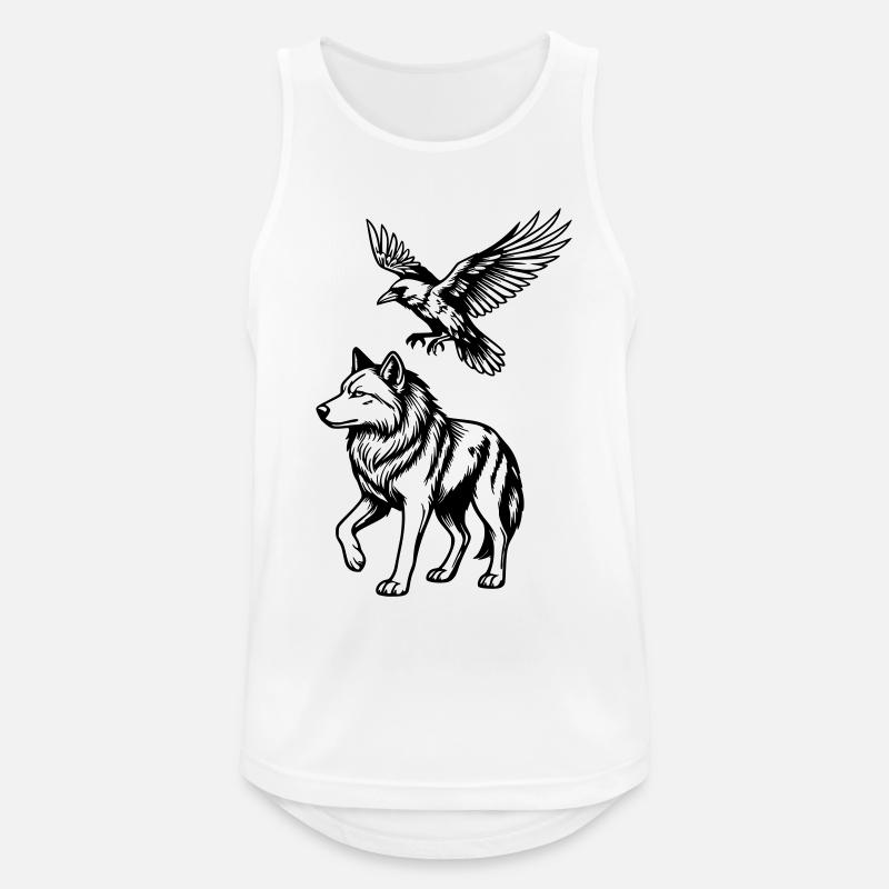 Wolf & Rabe - Männer Tank Top atmungsaktiv - Weiß