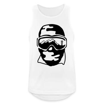 Skibrille - Männer Tank Top atmungsaktiv - Weiß - Vorne - Nick (188cm)