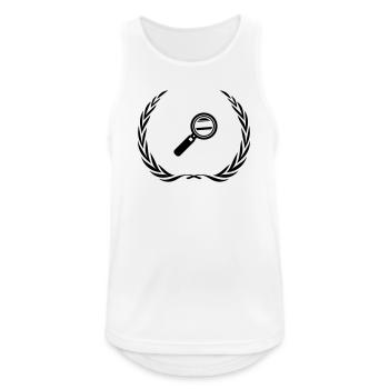 Lupe Symbol Kranz - Männer Tank Top atmungsaktiv - Weiß - Vorne - Nick (188cm)