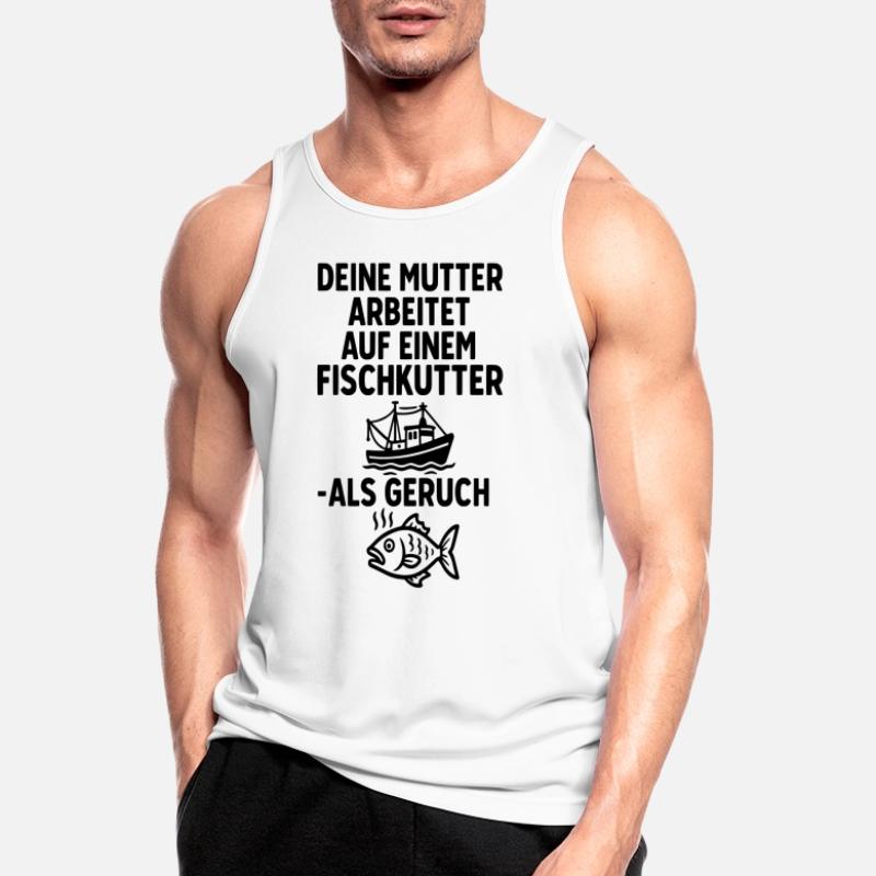 fischkutter deine mutter witze Männer Tank Top atmungsaktiv