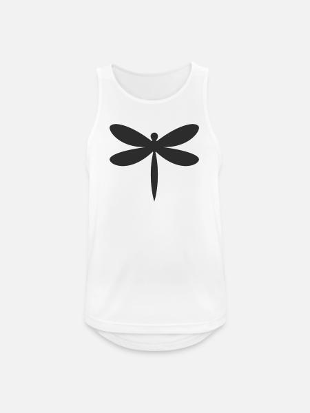 Libelle Silhouette - Männer Tank Top atmungsaktiv - Weiß