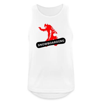Snowboarding - Männer Tank Top atmungsaktiv - Weiß - Vorne - Nick (188cm)