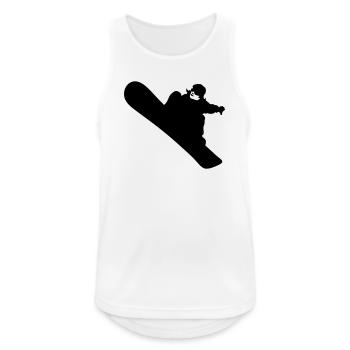 Snowboarding - Männer Tank Top atmungsaktiv - Weiß - Vorne - Nick (188cm)