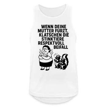 deine mutter witz furz stinktier - Männer Tank Top atmungsaktiv - Weiß - Vorne - Nick (188cm)