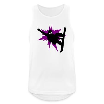 Snowboarding - Männer Tank Top atmungsaktiv - Weiß - Vorne - Nick (188cm)