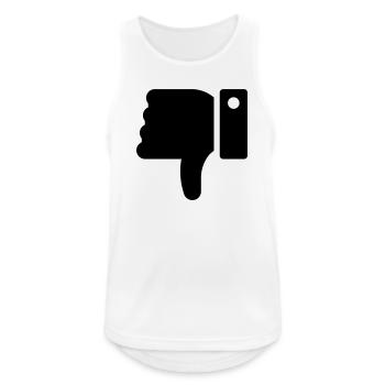 Dislike Hand, Hater Symbol, Thumbs Down - Men's Breathable Tank Top - white - Front - Nick (188cm)