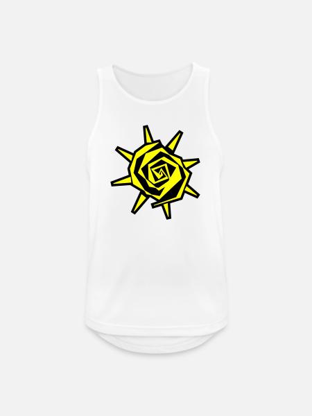 Sonnenspirale Neon Gelb - Männer Tank Top atmungsaktiv - Weiß