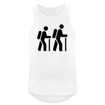 Hiker, Pilgrim, Tourist, Pilgrimage Route - Men's Breathable Tank Top - white - Front - Nick (188cm)