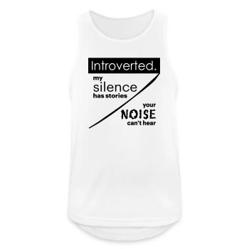 Introverted. Silence – noise. - Men's Breathable Tank Top - white - Front - Nick (188cm)