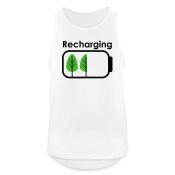 Recharging - Men's Breathable Tank Top - white - Front - Nick (188cm)
