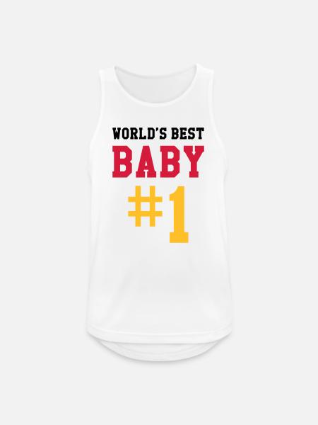 Best Baby - Birth - Child - Men's Breathable Tank Top - white