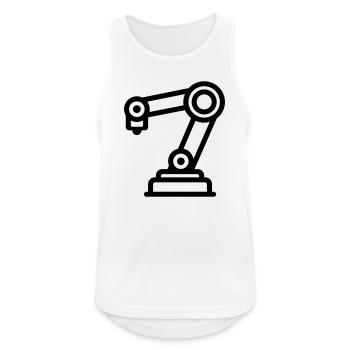 bras robotique - Débardeur respirant Homme - blanc - Devant - Nick (188cm)