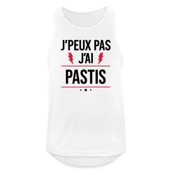 J’peux pas j’ai pastis Humour Apéro - Débardeur respirant Homme - blanc - Devant - Nick (188cm)