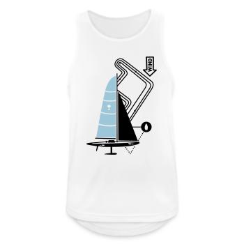 Parcours de régate moderne de voilier Yacht Yacht - Débardeur respirant Homme - blanc - Devant - Nick (188cm)