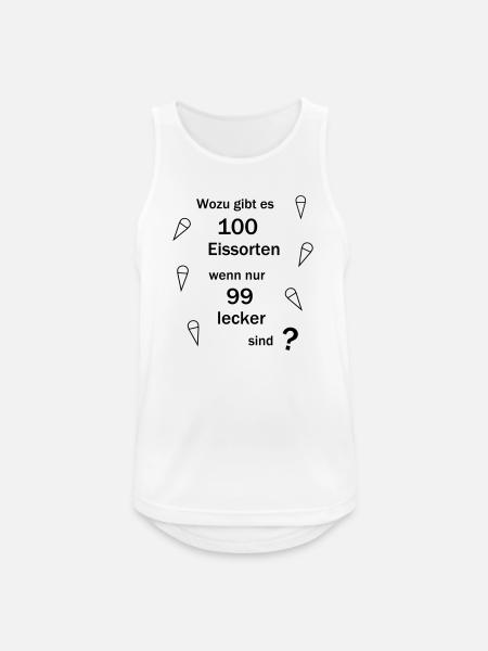 100 Eissorten - Männer Tank Top atmungsaktiv - Weiß