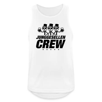 Junggesellen Crew - Männer Tank Top atmungsaktiv - Weiß - Vorne - Nick (188cm)