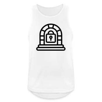 escape game - Débardeur respirant Homme - blanc - Devant - Nick (188cm)