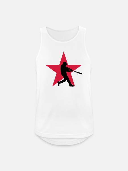 Baseball – Sport - Männer Tank Top atmungsaktiv - Weiß