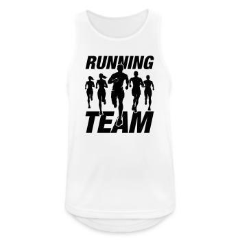 Running Team Laufen Marathon - Men's Breathable Tank Top - white - Front - Nick (188cm)