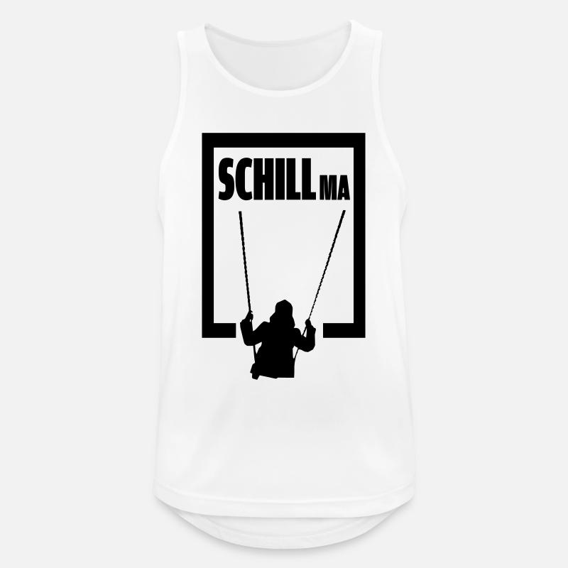 SchillMa - Männer Tank Top atmungsaktiv - Weiß