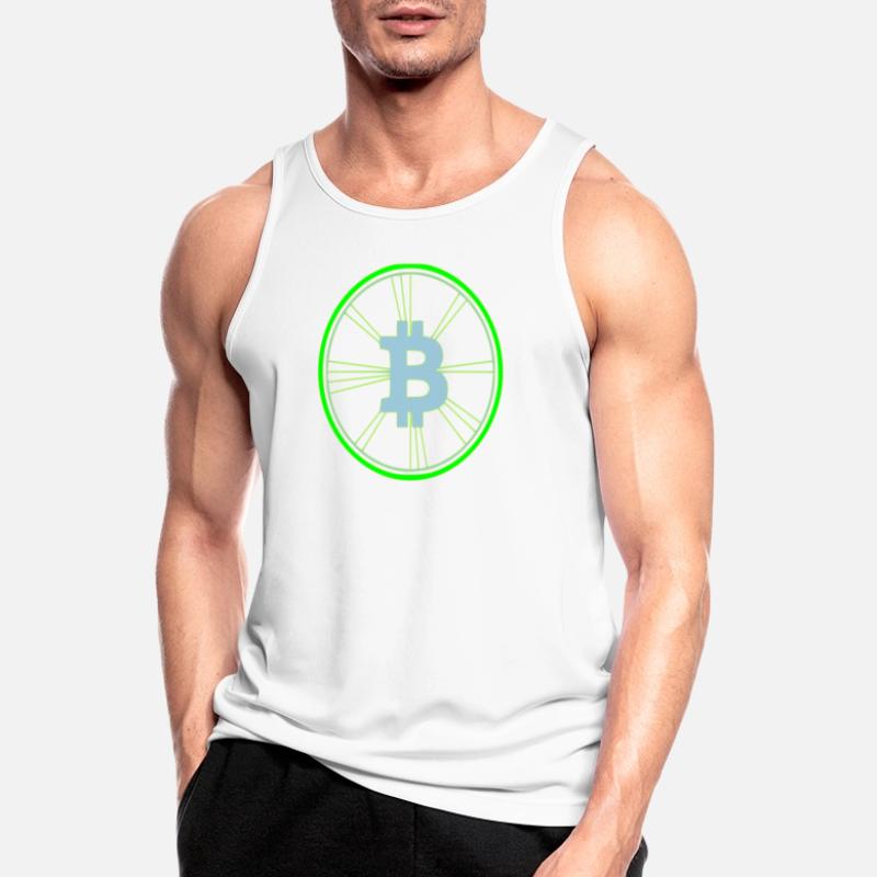 Bitcoin Wireframe Speed Future Vector Men's Breathable Tank Top
