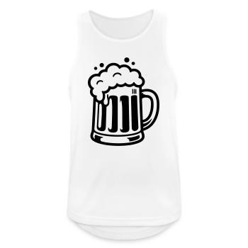Beer Mug Comic Beer - Men's Breathable Tank Top - white - Front - Nick (188cm)