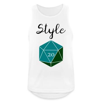 Style Check d20 - Men's Breathable Tank Top - white - Front - Nick (188cm)