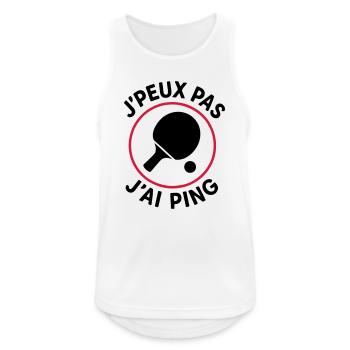 Ich kann nicht, ich ping. - Männer Tank Top atmungsaktiv - Weiß - Vorne - Nick (188cm)